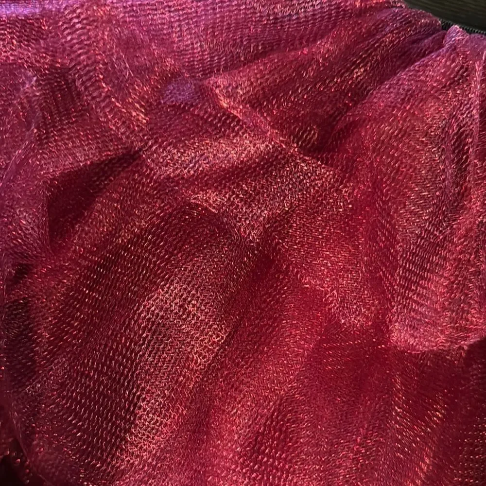 crimson  Ruffled Tutu Skirt